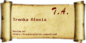Trenka Alexia névjegykártya